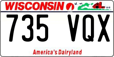 WI license plate 735VQX
