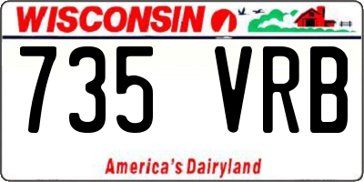 WI license plate 735VRB
