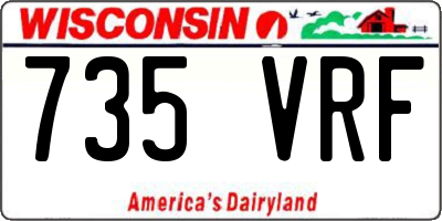 WI license plate 735VRF
