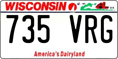 WI license plate 735VRG