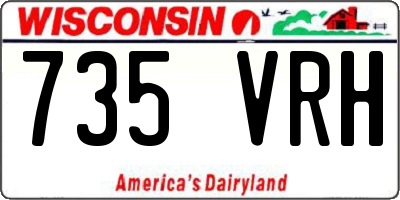 WI license plate 735VRH