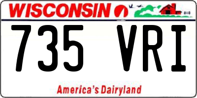 WI license plate 735VRI