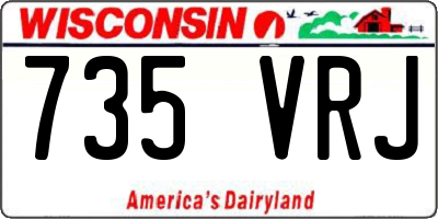 WI license plate 735VRJ