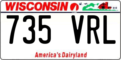 WI license plate 735VRL