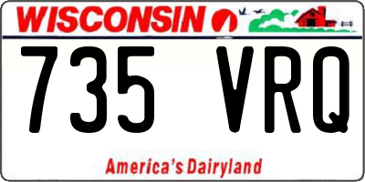 WI license plate 735VRQ