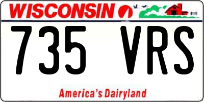 WI license plate 735VRS