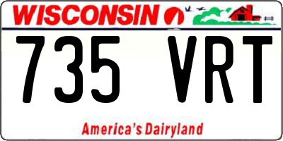 WI license plate 735VRT