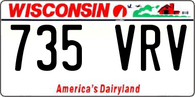 WI license plate 735VRV