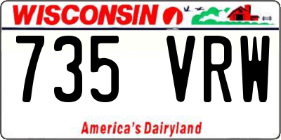 WI license plate 735VRW