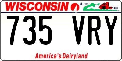 WI license plate 735VRY