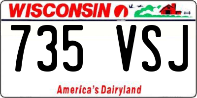 WI license plate 735VSJ