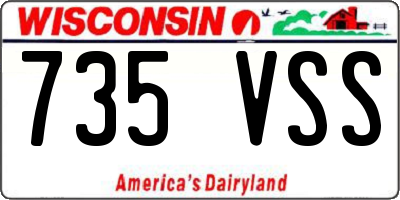 WI license plate 735VSS