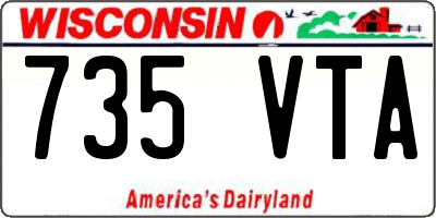 WI license plate 735VTA