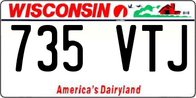 WI license plate 735VTJ
