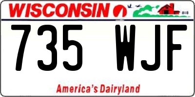 WI license plate 735WJF