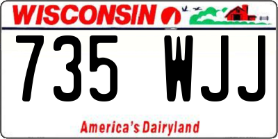 WI license plate 735WJJ