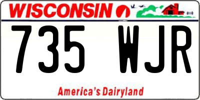 WI license plate 735WJR