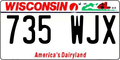 WI license plate 735WJX