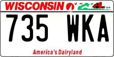 WI license plate 735WKA
