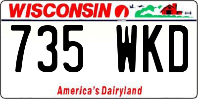 WI license plate 735WKD