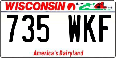 WI license plate 735WKF