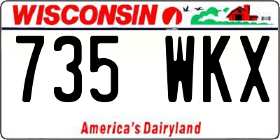 WI license plate 735WKX