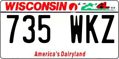 WI license plate 735WKZ
