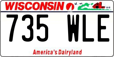 WI license plate 735WLE