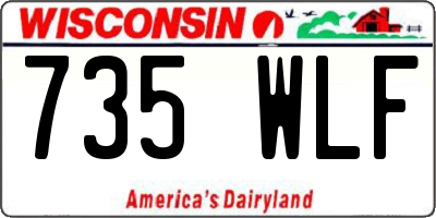 WI license plate 735WLF