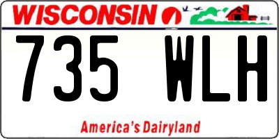 WI license plate 735WLH