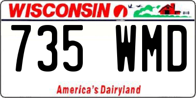 WI license plate 735WMD