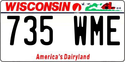 WI license plate 735WME