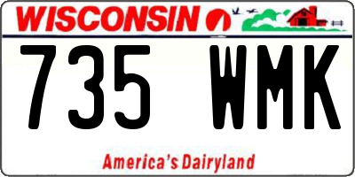 WI license plate 735WMK