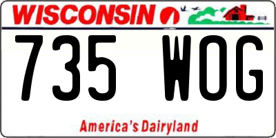 WI license plate 735WOG