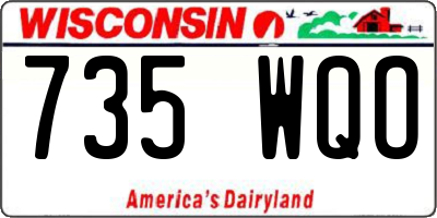 WI license plate 735WQO