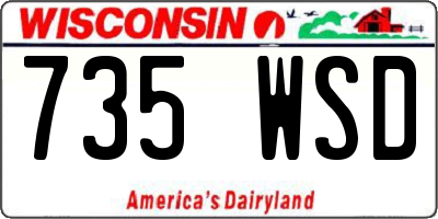 WI license plate 735WSD