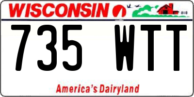 WI license plate 735WTT