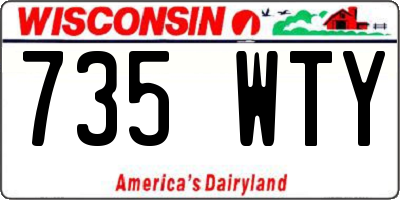WI license plate 735WTY