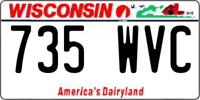 WI license plate 735WVC