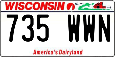 WI license plate 735WWN