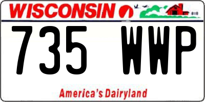 WI license plate 735WWP
