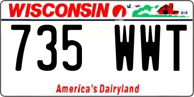 WI license plate 735WWT