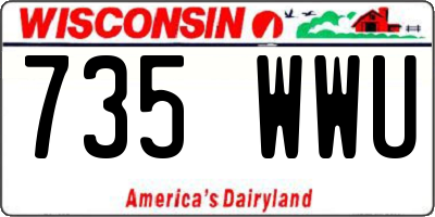 WI license plate 735WWU