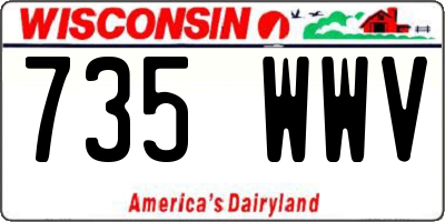WI license plate 735WWV