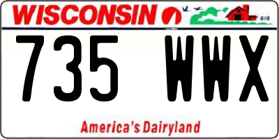 WI license plate 735WWX