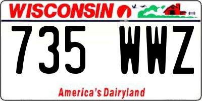 WI license plate 735WWZ
