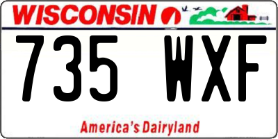 WI license plate 735WXF