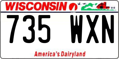 WI license plate 735WXN
