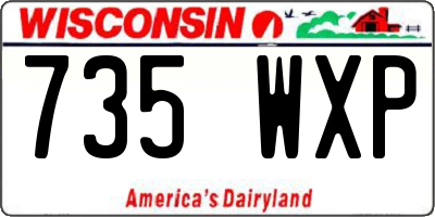 WI license plate 735WXP