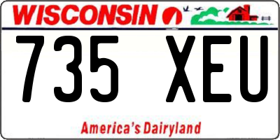 WI license plate 735XEU